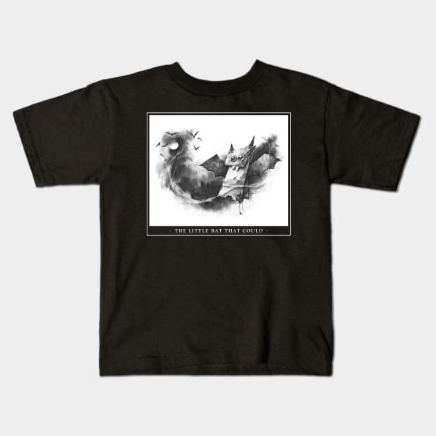 The Little Bat That Could Kids T-Shirt by cwehrle